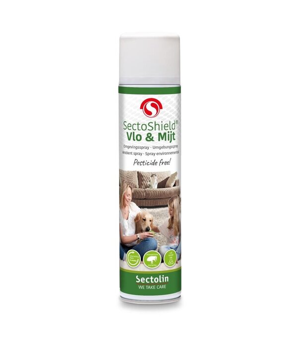 Sectolin SectoShield Vlo en Mijt Omgevingsspray Hond & Kat 400 ml - voor een vlo-vrije omgeving