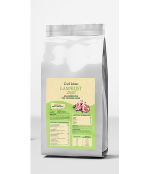 Zoolicious lam & Rijst geperste brokken - 15kg