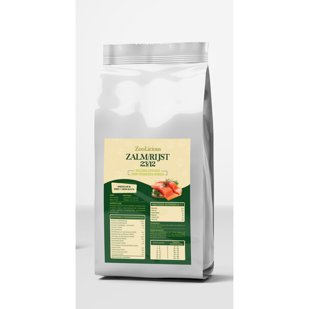 Zoolicious Zoolicious Salmon & Rice pressed kibble - 15 kg - complete food for adult dogs