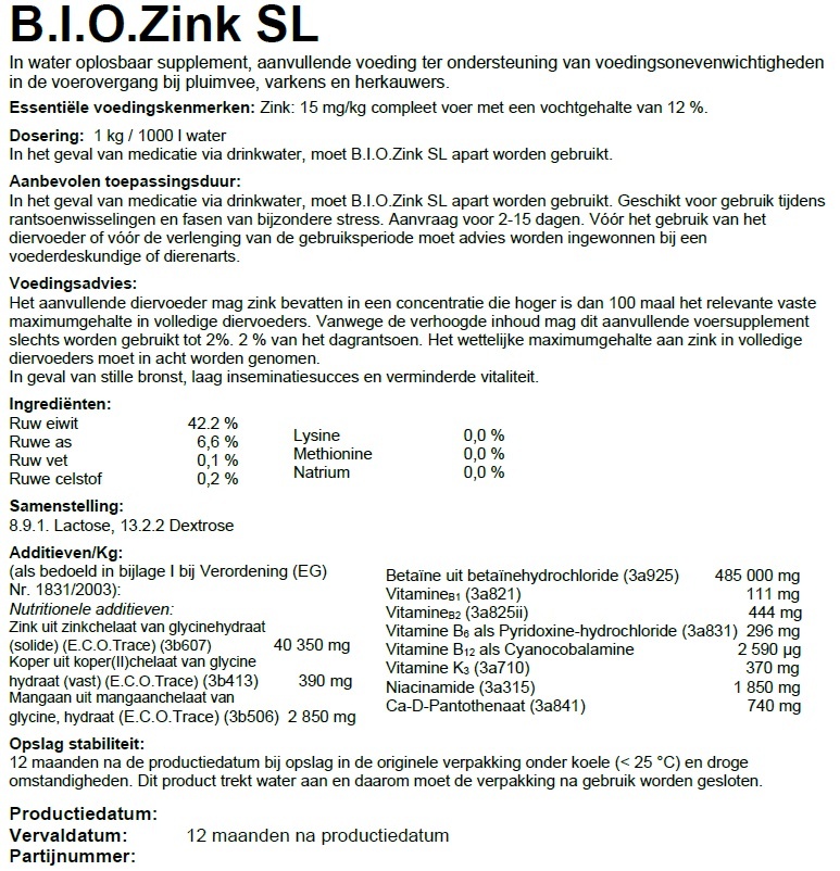 BioZInk Etiket
