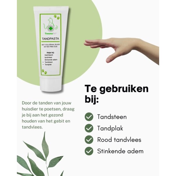 Traumapet TraumaPet Dentifrice (75 ml) - Pour une bouche saine et une haleine fraîche pour votre animal !