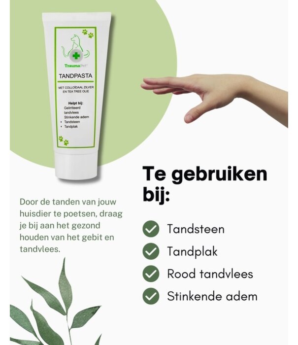 Traumapet  TraumaPet Tandpasta (75 ml) - zorg voor een gezond gebit en frisse adem bij jouw huisdier!