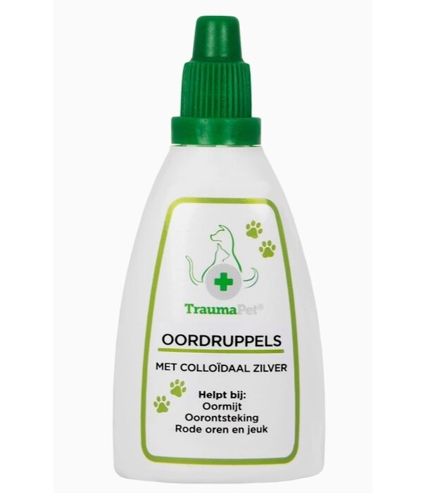 Traumapet Gouttes pour les oreilles TraumaPet avec argent colloïdal pour animaux - La solution pour les oreilles irritées de votre compagnon à quatre pattes
