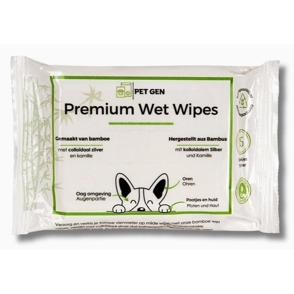 Traumapet Premium Wet Wipes (15 pcs) - Wet Wipes with Colloidal Silver - TraumaPet