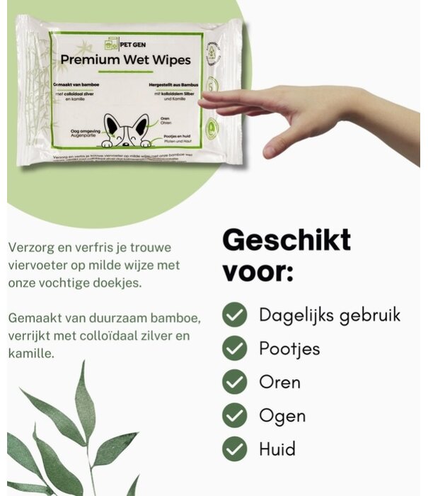 Traumapet Premium Feuchttücher (15 St.) - Feuchttücher mit kolloidalem Silber - TraumaPet