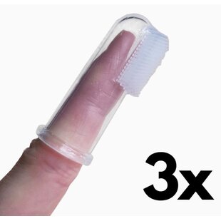 TraumaPet Brosse à dents pour doigts - 3 pièces