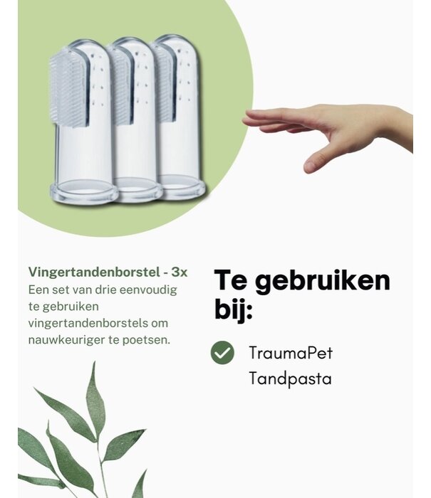Traumapet TraumaPet Finger Toothbrush - 3 Pack