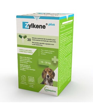 Zylkene Plus 225 mg – Perros Medianos (10-30 kg) – 30 Cápsulas