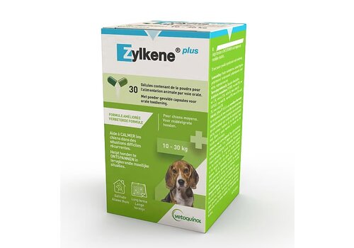 Zylkene Plus 225 mg – mittelgroße Hunde (10-30 kg) – 30 Kapseln 