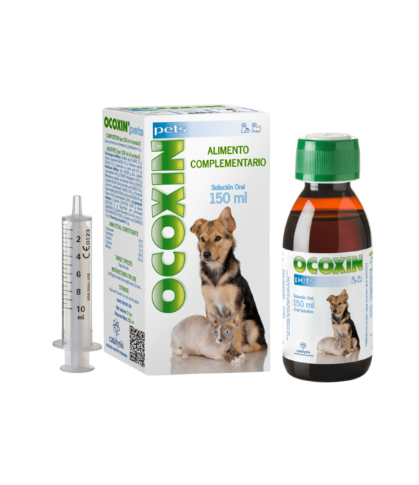 Oxocin Ocoxin Pets 150ml – Natürliches Ergänzungsfuttermittel mit Antioxidantien zur Unterstützung von Erholung, Widerstandskraft und Vitalität bei Hunden und Katzen