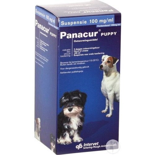 Panacur Puppy | 100 ml  pour le traitement des vers ronds gastro-intestinaux chez les chiens et chiots. 