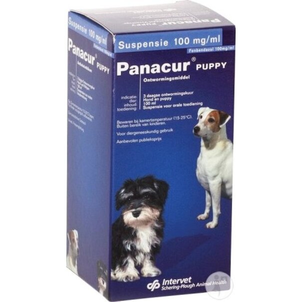 Panacur Panacur Puppy Suspension 100 ml - Treatment for Gastrointestinal Roundworms, Tapeworms, and Lungworms in Dogs and Puppies