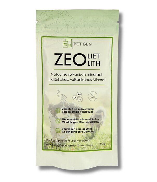 Zeoliet Pet-Gen Zeoliet – 100% Natuurlijk Supplement voor een Gezonde Spijsvertering bij Huisdieren