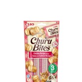 Ciao Churu Katten Snacks Kip, Tonijn en Zalm Bites 3x10g - Kattenverwennerij met een romige verrassing