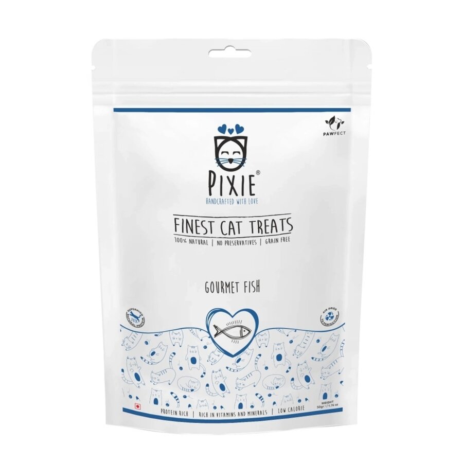 Pawfect Pixie Golosinas Deshidratadas para Gato Pescado 50 g – Snack Saludable y Sabroso para Tu Gato-1