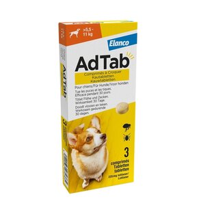AdTab Chien 5,5–11 kg – Comprimés à Croquer | Puces et Tiques