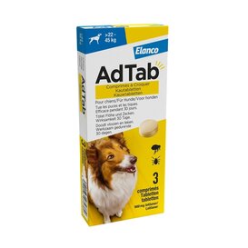 AdTab Hond 22–45 kg - 900 MG - Kauwtabletten  | Vlooien en Teken