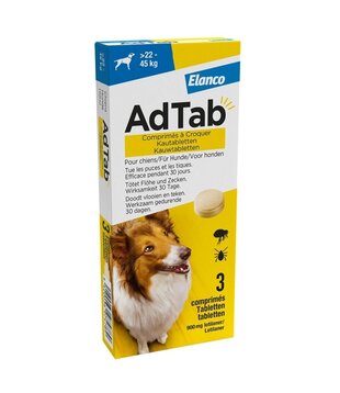 AdTab Chien 22–45 kg Comprimé à Croquer | Puces et Tiques