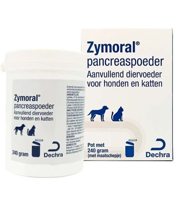 Zymoral Zymoral Polvo Pancreático para Perros y Gatos – con Lipasa, Proteasa y Amilasa – Contribuye a la Digestión