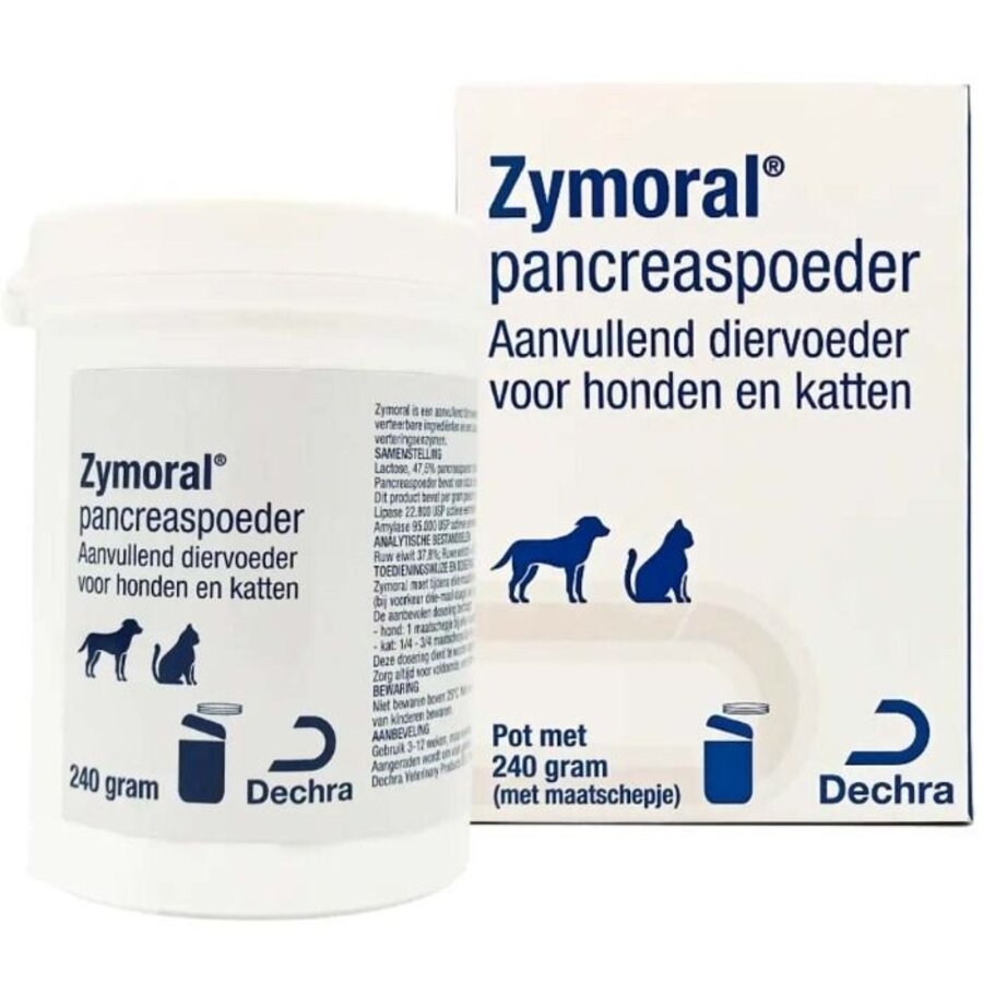 Zymoral est la poudre pancréatique pour chiens et chats contenant des enzymes digestives naturelles.-2
