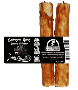 Collagen Kauwstick Stick Zalm M -  Luna's Choice