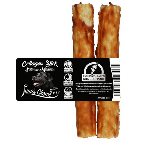 Collagen Kauwstick Stick Zalm M -  Luna's Choice 