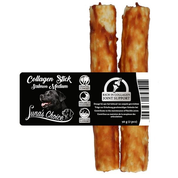 Luna's Choice Luna’s Choice Collagen-Kausticks mit Lachs – Größe M (2 Stück)