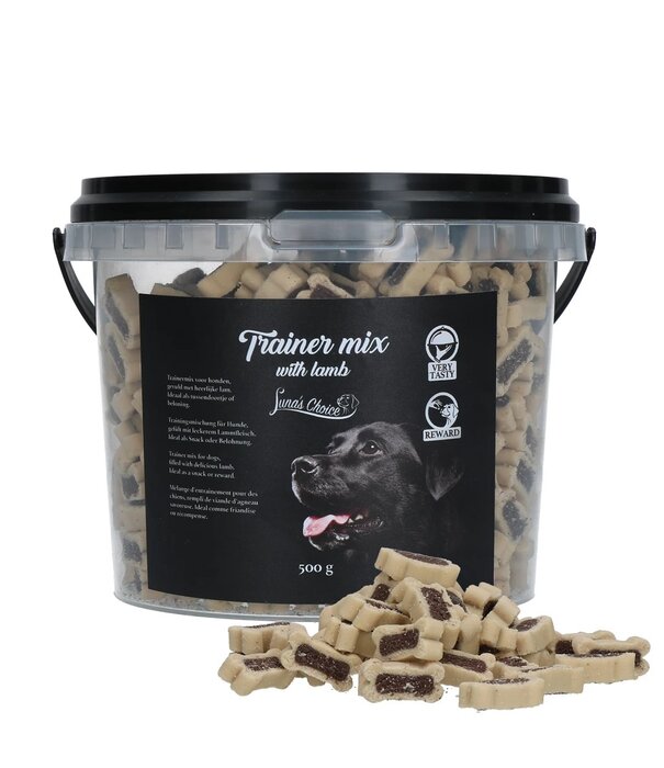 Luna's Choice Luna’s Choice Trainer Mix Lam 500g – zachte halfvochtige snacks met krachtige geur en smaak, zonder toegevoegde suikers, ideaal voor training en beloning