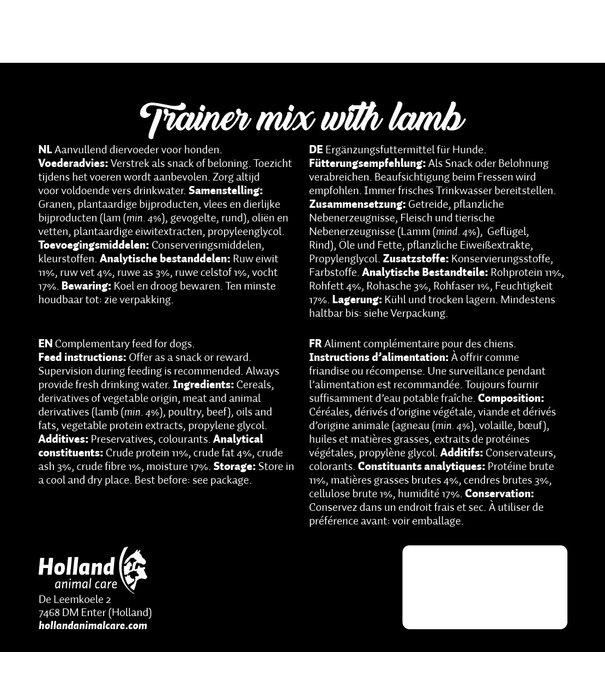 Luna's Choice Luna’s Choice Trainer Mix Lam 500g – zachte halfvochtige snacks met krachtige geur en smaak, zonder toegevoegde suikers, ideaal voor training en beloning