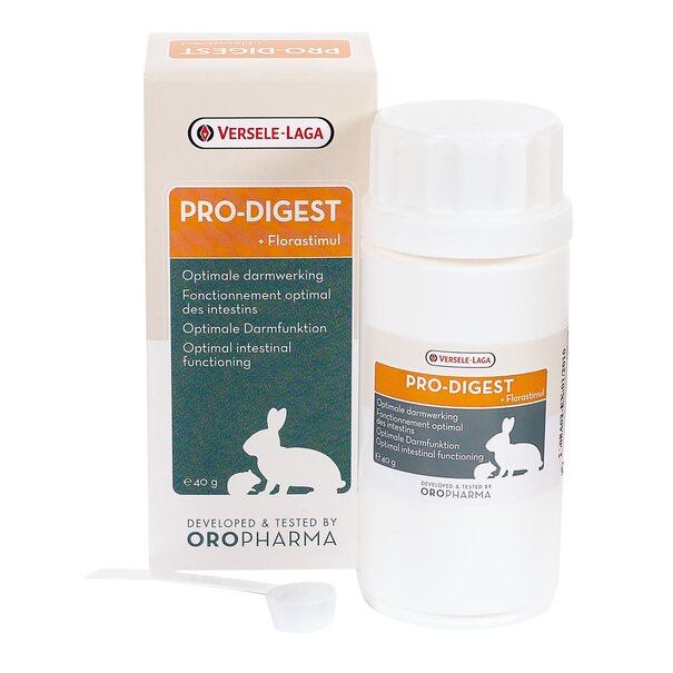 Oropharma Versele-Laga Oropharma Pro-Digest Darmunterstützer 40 Gramm für eine gesunde Verdauung bei Nagetieren und Kaninchen