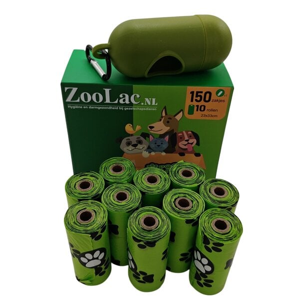 Biosecurity Zoolac Hondenpoepzakjes met Dispenser – Milieuvriendelijk & Lekvrij