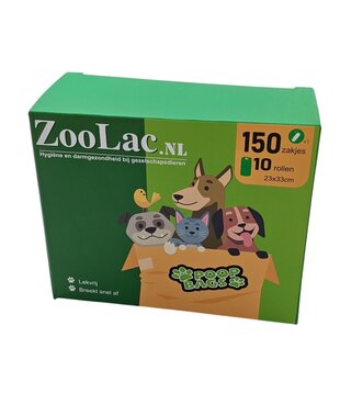 Zoolac Hondenpoepzakjes 150 stuks met Dispenser