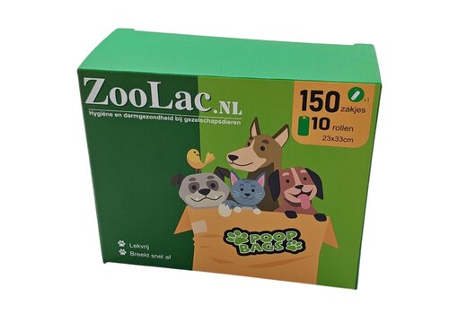 Zoolac Hondenpoepzakjes 150 stuks met Dispenser 