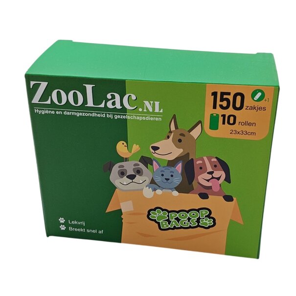 Biosecurity Zoolac Dog Poop Bags with Dispenser – Eco-Friendly & Leak-Proof