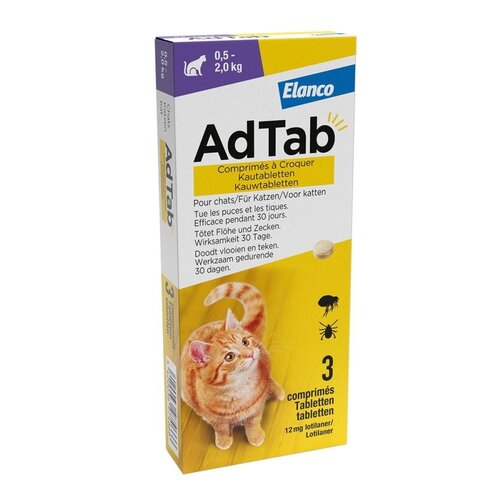 AdTab  Kat (0,5–2,0 kg)  12 mg - 3 Tabletten 