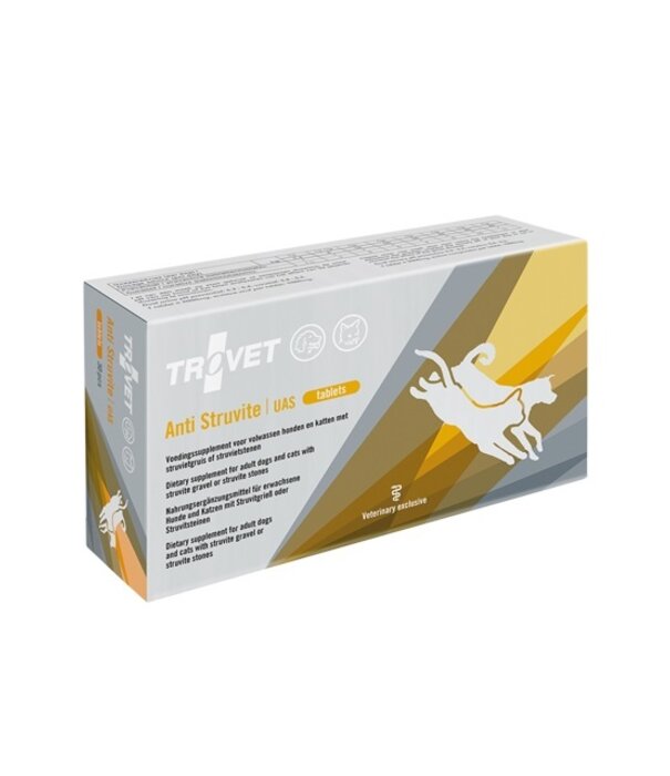 Trovet Trovet Anti Struvite – Hypoallergeen voedingssupplement voor volwassen honden en katten ter preventie en behandeling van struvietgruis en struvietstenen