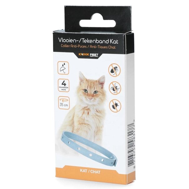 Knock Pest Control Knock Off flea & tick collar for cats 33 cm – 100% natural – Up to 4 months protection