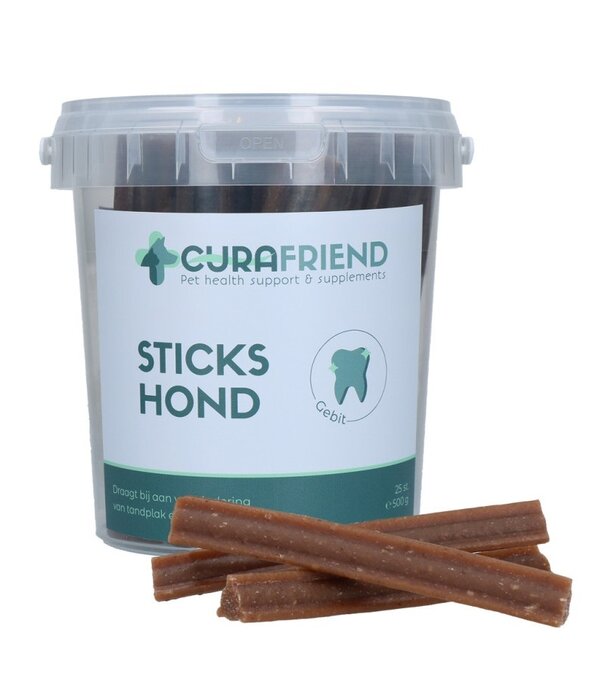 Curafriend CuraFriend Palitos Dentales – 25 unidades de snacks dentales diarios para perros
