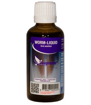 Travipharma Worm-Liquid 50 ml – Vermifuge pour pigeons et oiseaux de cage & volière