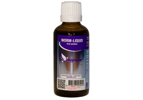 Travipharma Worm-Liquid 50 ml – Desparasitante para palomas y aves de jaula & pajarera 