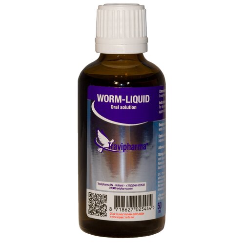 Travipharma Worm-Liquid 50 ml – Entwurmungsmittel für Tauben und Käfig- & Volierenvögel 