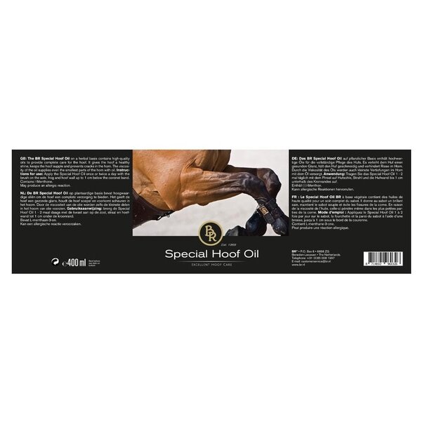 BR BR Special Hoof Oil 400 ml – Plant-based hoof oil for complete hoof care