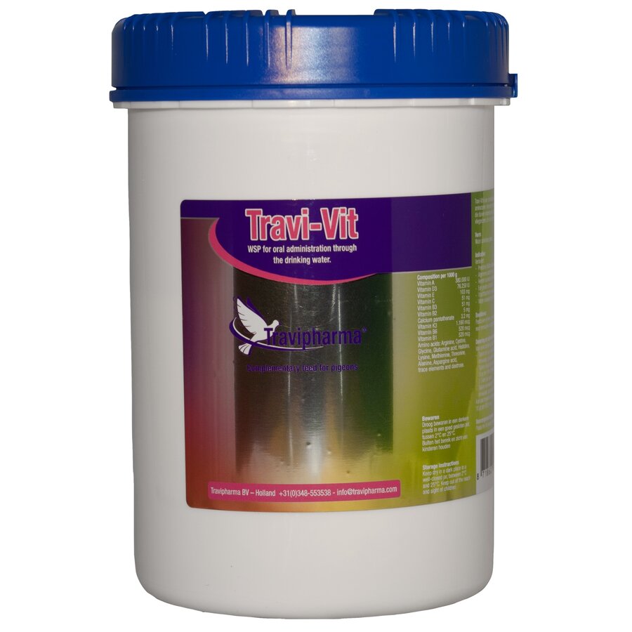 Travipharma Travi Vit 600 g – Mezcla completa de vitaminas y aminoácidos para palomas y aves-1