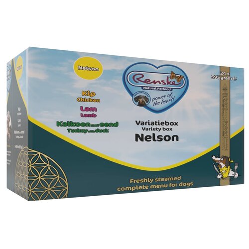 Variationsbox Nelson 24x395g Dampfgegartes Hundefutter 