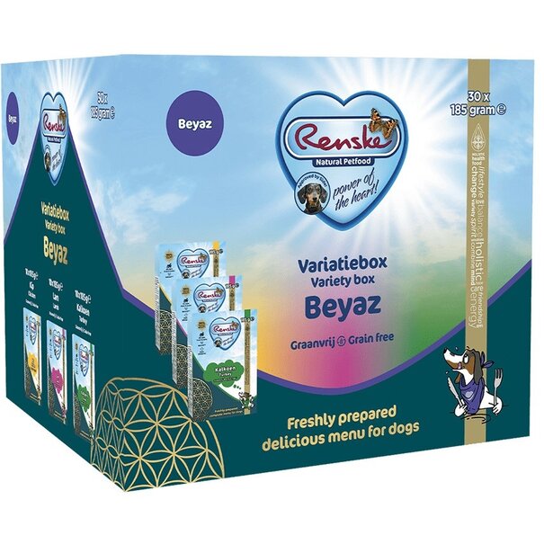 RENSKE Renske Freshly Prepared Variety Box Beyaz – 30 Grain-Free Meals for Dogs