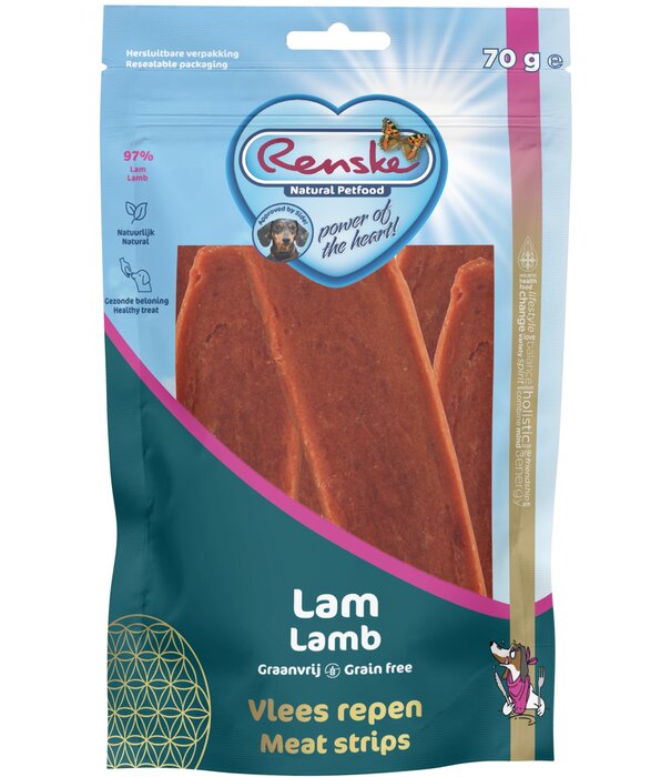 RENSKE Renske Premio Saludable Barritas de Carne Cordero 70g – sin cereales, hipoalergénico
