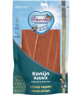 Renske Vlees Repen Konijn 100g – Gezonde Beloning Hond