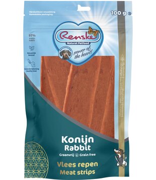 Renske Récompense Saine Bâtonnets de Viande Lapin – Friandise 100 g
