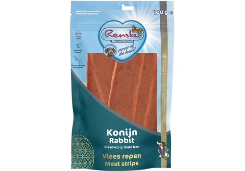 Renske Gesunde Belohnung Fleischriegel Kaninchen – Hundesnack 100 g 