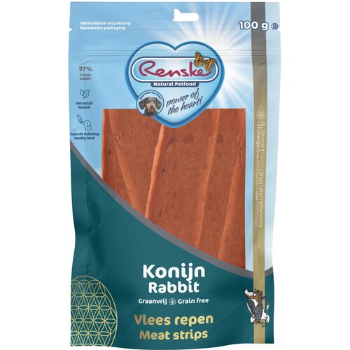 Renske Gesunde Belohnung Fleischriegel Kaninchen – Hundesnack 100 g 